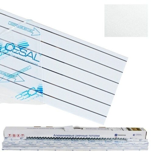 Реечный потолок Cesal S-150 2х1 м C01 жемчужно-белый