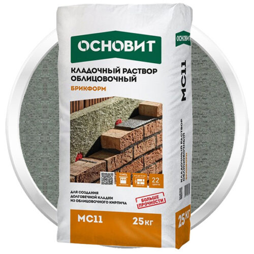 Раствор кладочный Основит Брикформ МС11 серый 25 кг