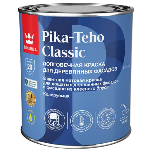 Краска фасадная Tikkurila Pika-Teho Classic 700014059 база A матовая 0,9 л