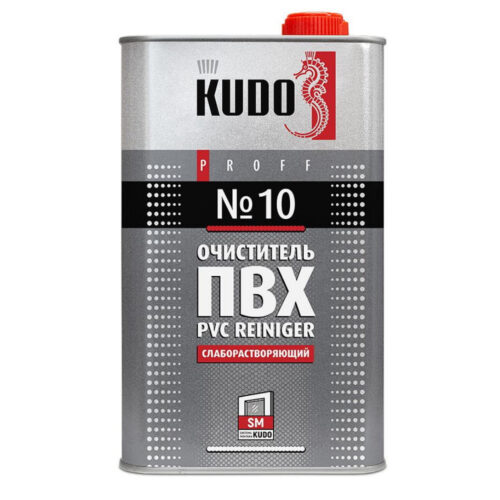 Очиститель ПВХ № 10 Kudo PVC Reiniger SMC-010 слаборастворяющий 1000 мл
