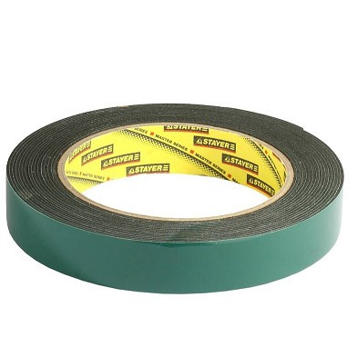 Лента клейкая двухсторонняя Stayer Profi 12233-19-05 черная