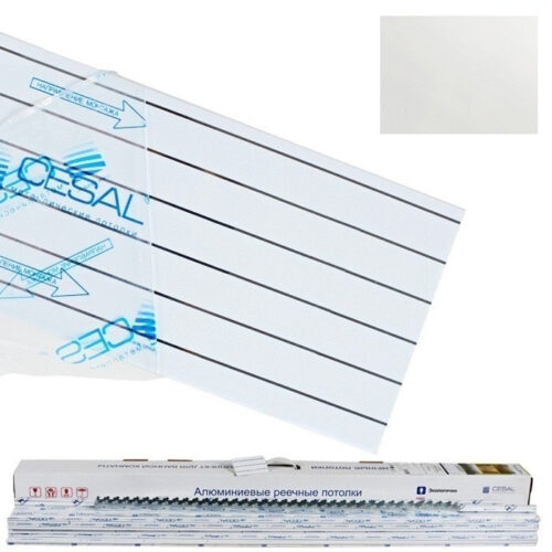 Реечный потолок Cesal S-150 2,5х1 м 3306 белый матовый