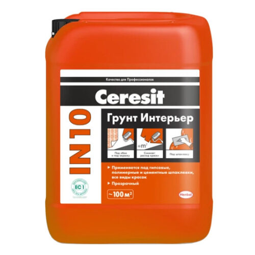 Грунтовка Ceresit IN 10 Грунт Интерьер 5 л