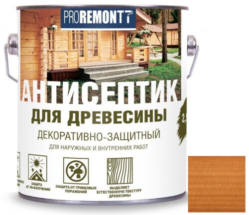 Антисептик для древесины Proremontt Махагон 2,5 л