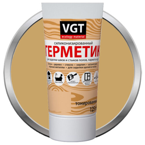 Герметик силиконизированный VGT дуб 0,16 л
