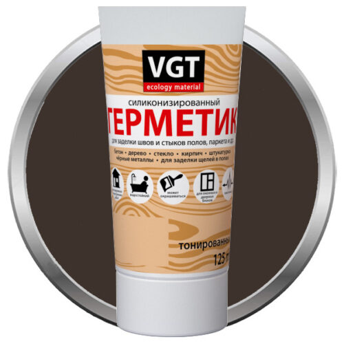 Герметик силиконизированный VGT венге 0,16 л