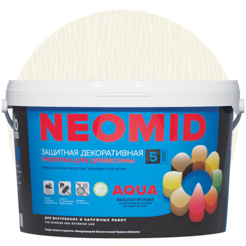 Пропитка для древесины Neomid Bio Color Aqua белая 9 л