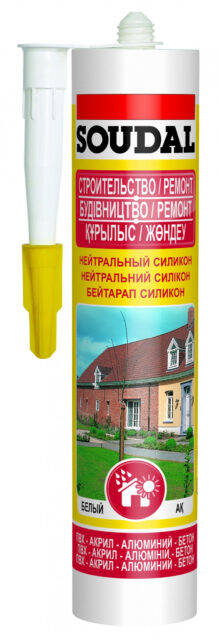 Герметик силиконовый нейтральный Soudal бесцветный 280 мл