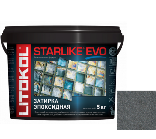 Затирка эпоксидная для швов Litokol Starlike Evo S.130 Grigio Ardesia 5 кг