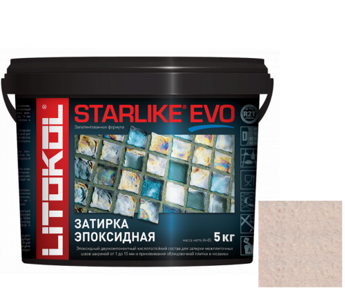 Затирка эпоксидная для швов Litokol Starlike Evo S.500 Rosa Cipria 5 кг