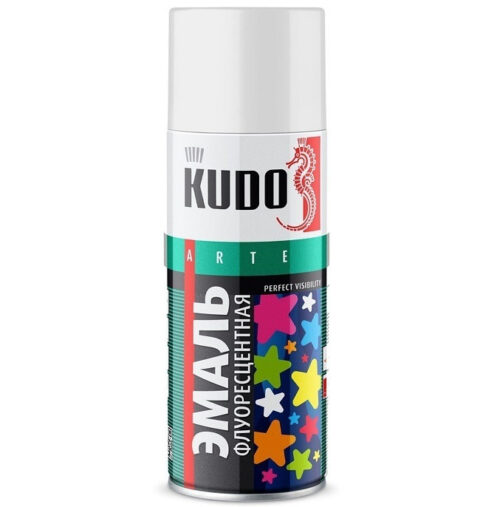Эмаль аэрозольная флуоресцентная Kudo KU-1201 белая 520 мл