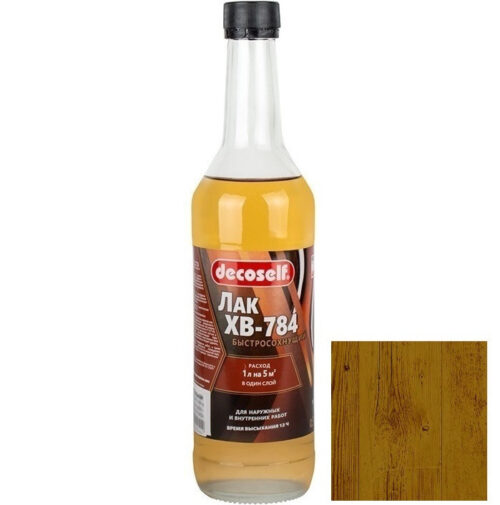 Лак для дерева Pufas Decoself ХВ-784 Дуб 0,5 л