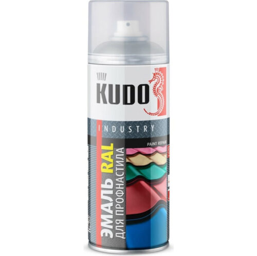 Эмаль аэрозольная для металлочерепицы Kudo KU-07004R RAL 7004 серая 520 мл