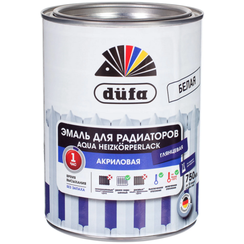 Эмаль для радиаторов Dufa Aqua-Heizkorperlack белая 0,75 л