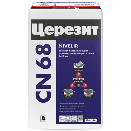 Смесь самовыравнивающаяся Ceresit CN 68 25 кг