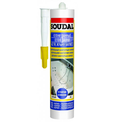 Герметик силиконовый Soudal нейтральный санитарный  бесцветный 280 мл