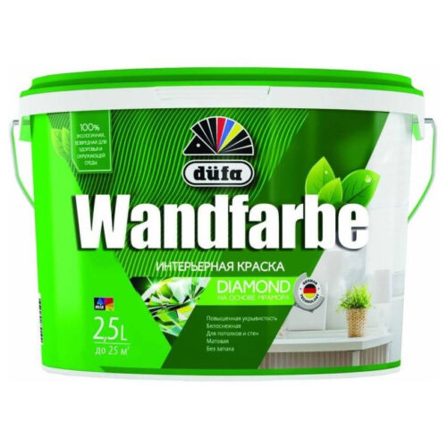 Краска интерьерная Dufa Wandfarbe D1a матовая 2,5 л
