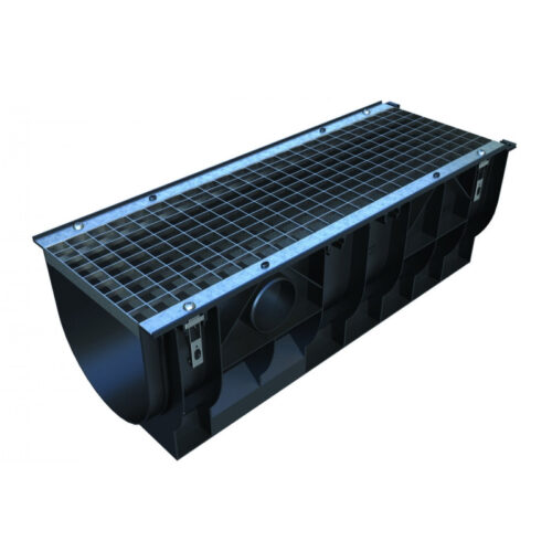 Лоток водоотводный Standartpark PolyMax Basic 87001 1000х385х356 мм пластиковый с решеткой