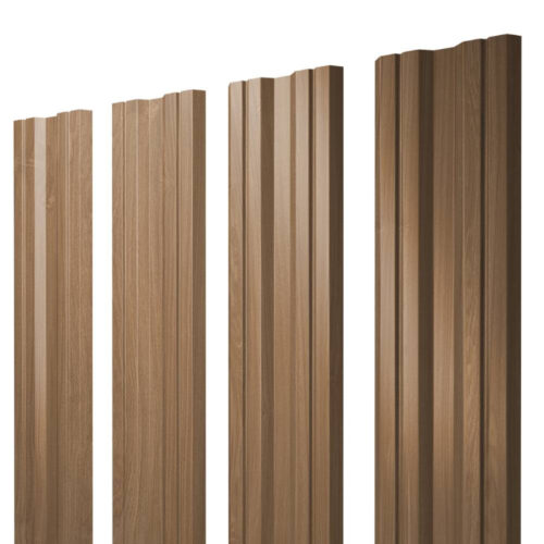 Штакетник П-образный Grand Line Print Elite 0,45 мм Honey Wood TwinColor резка