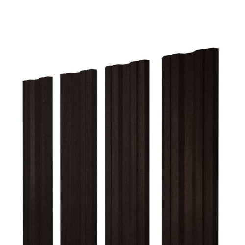 Штакетник П-образный Grand Line Print Elite 0,45 мм Coffee Wood Blesk TwinColor резка