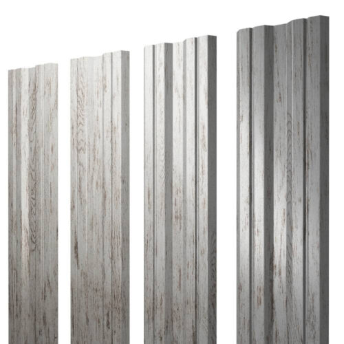 Штакетник П-образный Grand Line Print Elite 0,45 мм Snow Wood TwinColor резка
