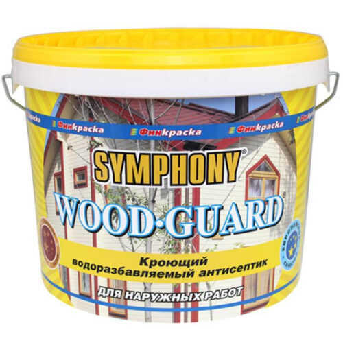 Антисептик водоэмульсионный Symphony Wood Guard 00-01100280 VC пластиковое ведро 9 л