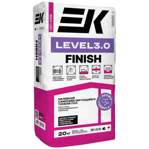Пол наливной финишный ЕК Level 3.0 20 кг