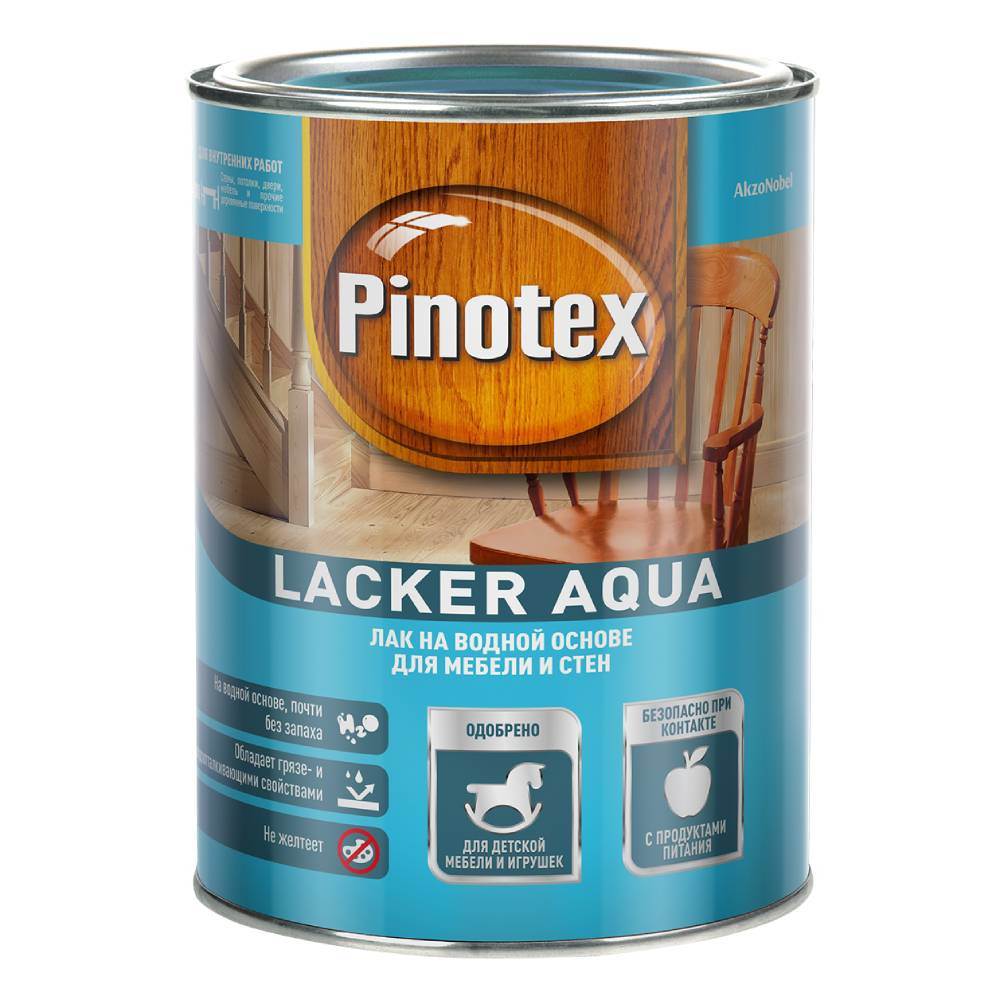 Лак для дерева Pinotex Lacker Aqua 70 на водной основе колеруемый глянцевый 2,7 л