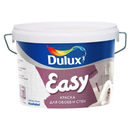 Краска для стен и обоев водно-дисперсионная Dulux Easy матовая база BW 5 л