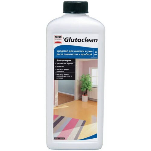 Средство для очистки и ухода за ламинатом и пробкой Pufas Glutoclean Gl.Laminat-U.Kork.Rein N361 1 л