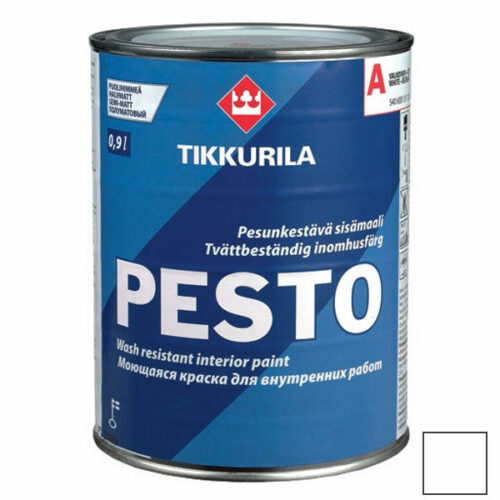 Эмаль алкидная Tikkurila Pesto полуматовая А 0,9 л