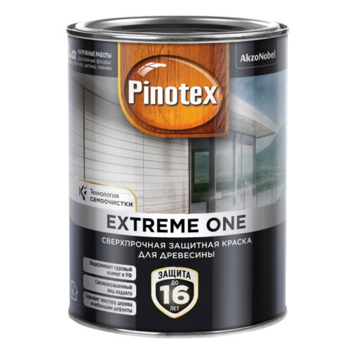 Пропитка декоративная для защиты древесины Pinotex Extreme One база BW полуматовая 9 л