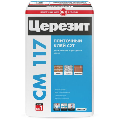 Клей для клинкера и фасадного камня Ceresit СМ 117 Elast 25 кг