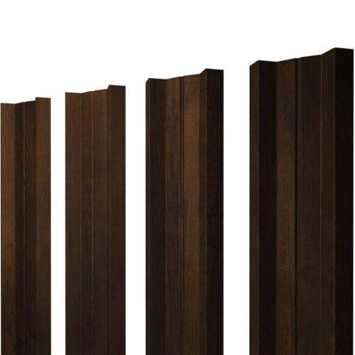 Штакетник М-образный Grand Line Print Elite Chestnut Wood резка 0,45 мм