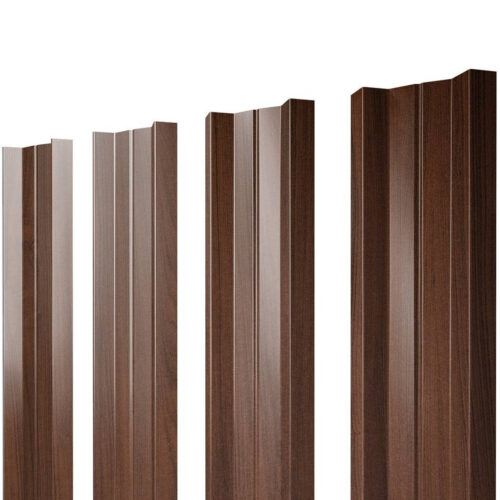 Штакетник М-образный Grand Line Print Elite Choco Wood TwinColor резка 0,45 мм