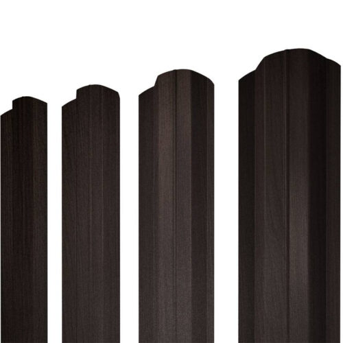 Штакетник М-образный Grand Line Print Elite Coffee Wood TwinColor фигурный резка 0,45 мм