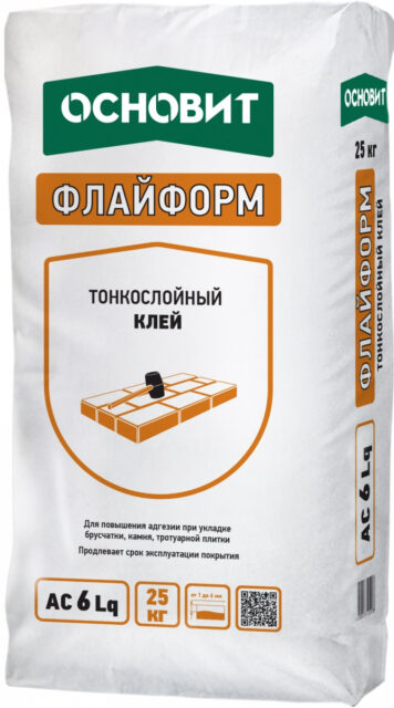 Клей для брусчатки и камня тонкослойный Основит Флайформ AC6 Lq 25 кг