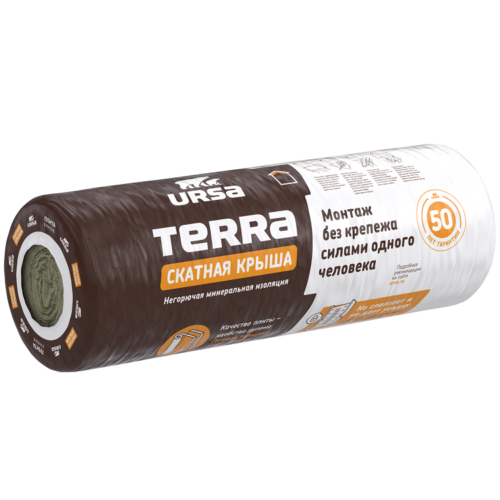 Теплоизоляция Ursa Terra 36 PN Стены и Крыши 1250х610х50 мм 10 плит