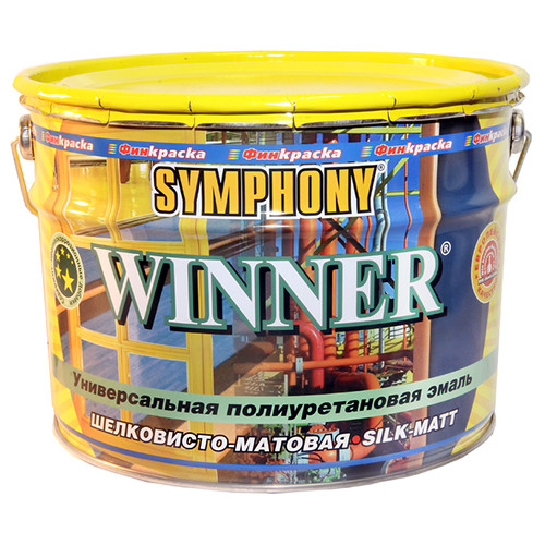 Эмаль полиуретановая антикоррозионная Symphony Winner С шелковисто-матовая 9 л